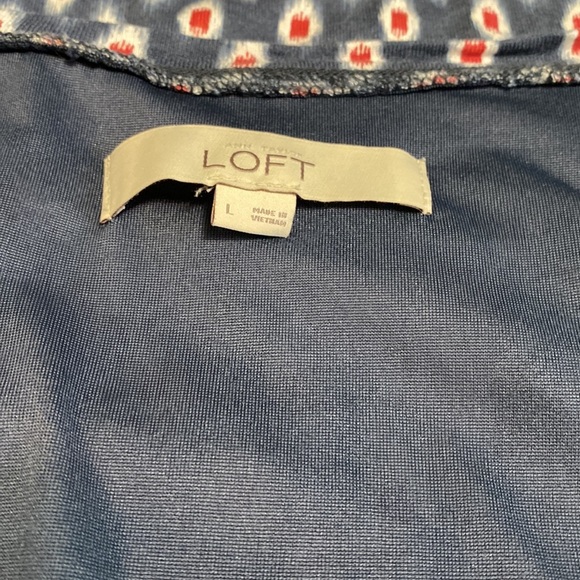 Loft sleeveless maxi dress. Size L. Elastic waist. Super cute pattern! - Picture 4 of 7